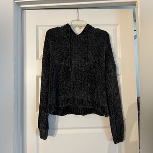 SO Charcoal Chenille Hooded Sweater